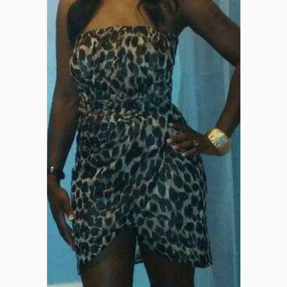 Leopard Print Asymmetric Dress